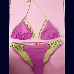 VS Neon yellow & purple bikini